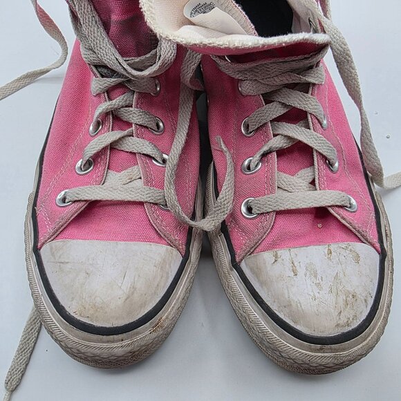 Converse All Star Womens Size 9 Pink High Top Sneakers Casual Shoes Bright - Picture 10 of 13